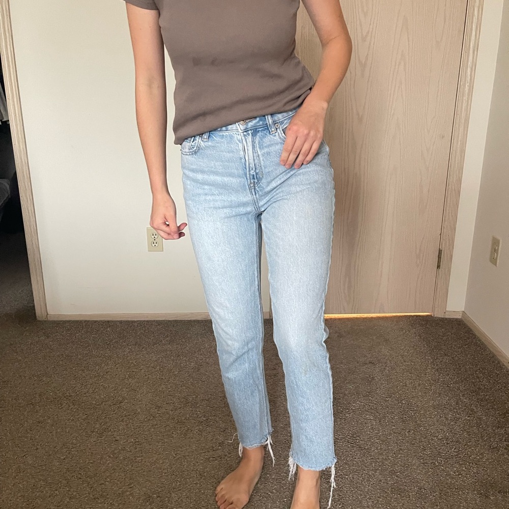 American Eagle Outfitters Light Wash Straight Leg Jeans